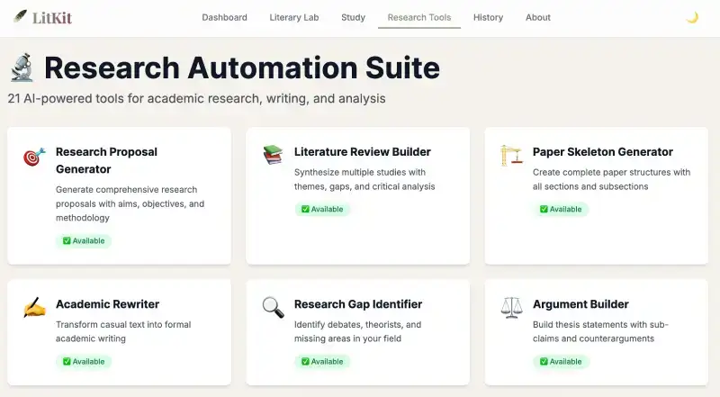 LitKit | AI-Powered Literary Research Companion